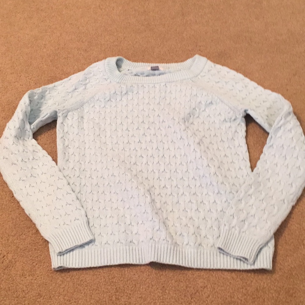 Old Navy Mint Blue Cable Knit Sweater Size Medium